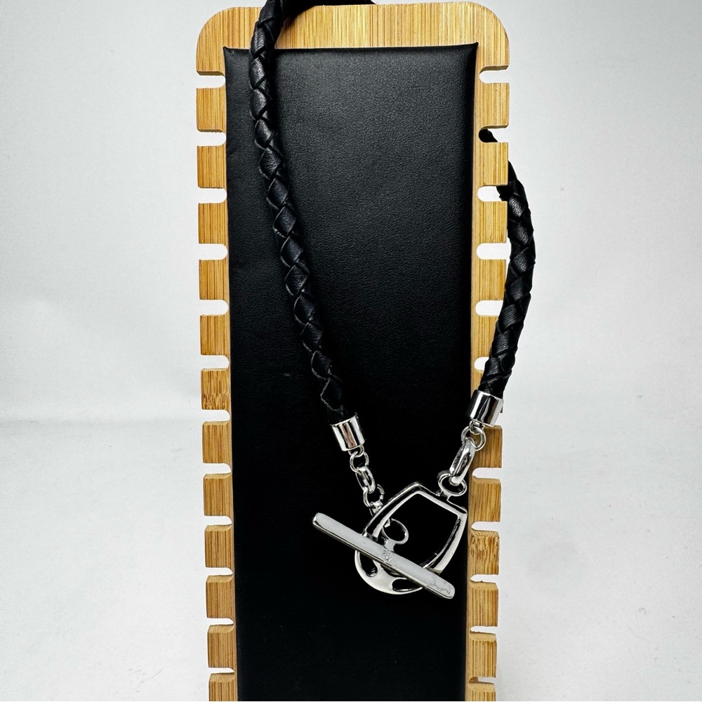 Ralph Lauren Equestrian necklace silver and black